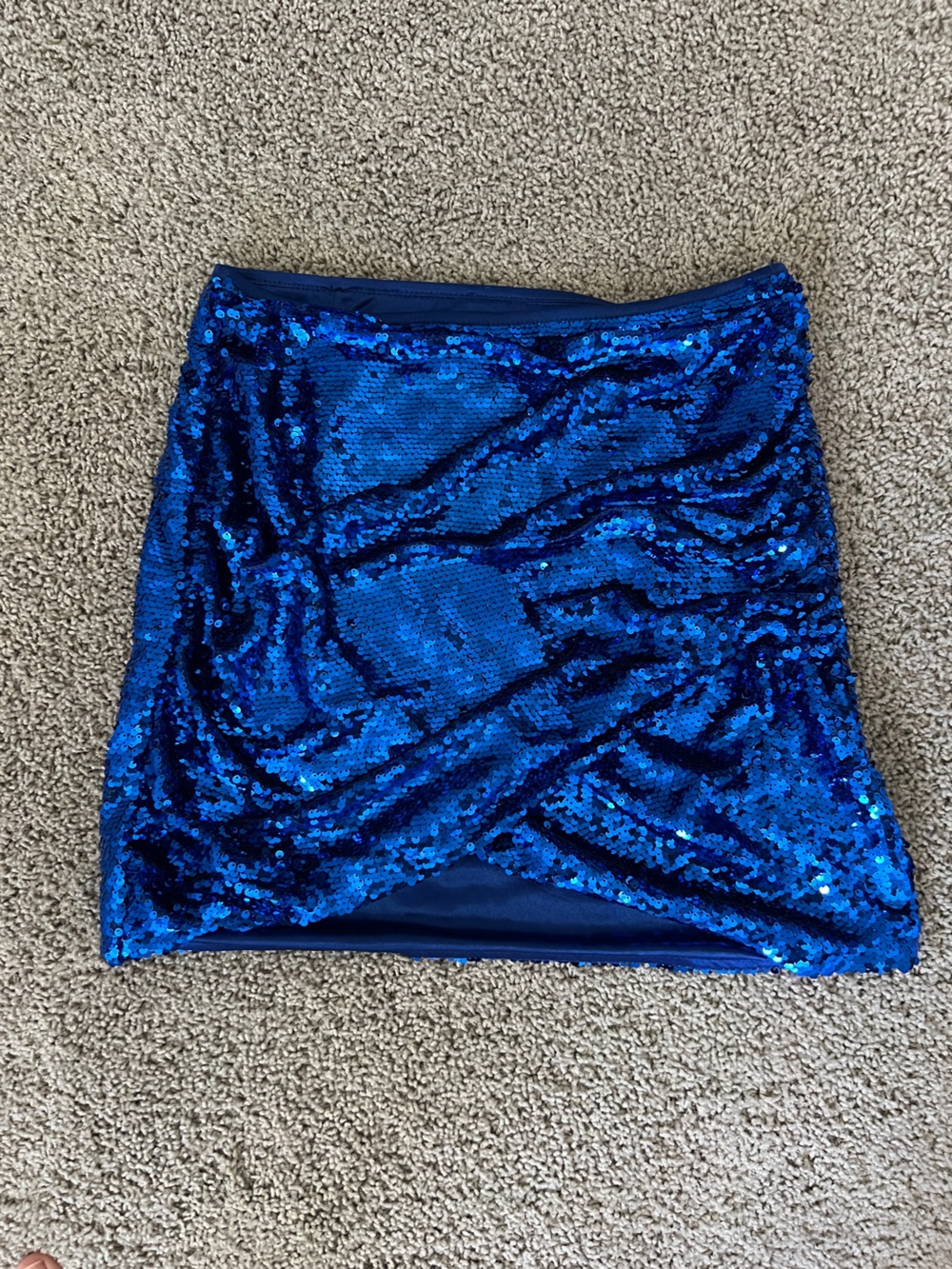 Bold Blue Sequin Skirt - Sparkle Party!